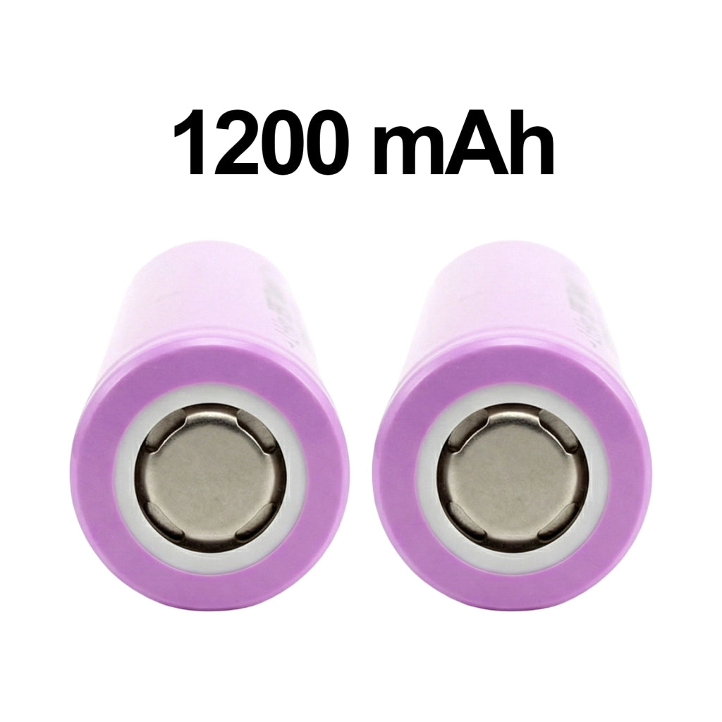 Confezione da 2 Batterie al Litio Ricaricabili 3.7V 1200mAh Compatte Elettroniche Rosa Avizar