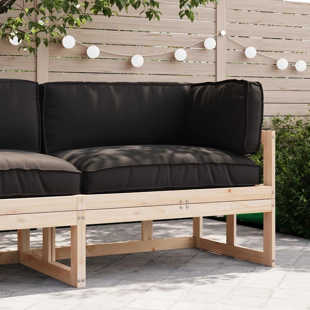 Set di Cuscini per Pallet 3 pcs Nero Tessuto Oxford 3329093