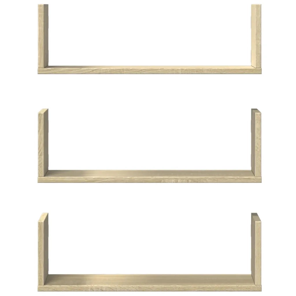 Mensole Parete 2pz Rovere Sonoma 58x18x18 cm in Truciolato 853283
