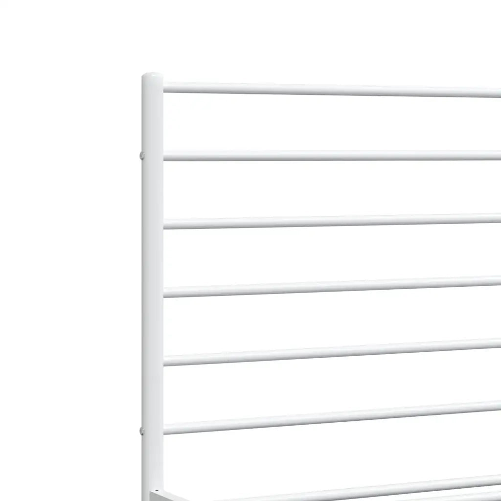 Giroletto con Testiera-Struttura Letto con testiera Metallo Bianco 160x200 cm 146300