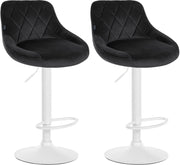 2er Set Barhocker Lazio Samt weiЯ