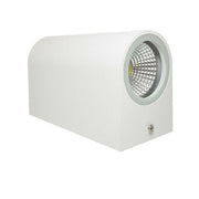Trade Shop - Applique Doppia Luce Led 10w Nero Bianco Lampada Parete Up Down Faretto Esterno - Bianco-bianco Freddo      -