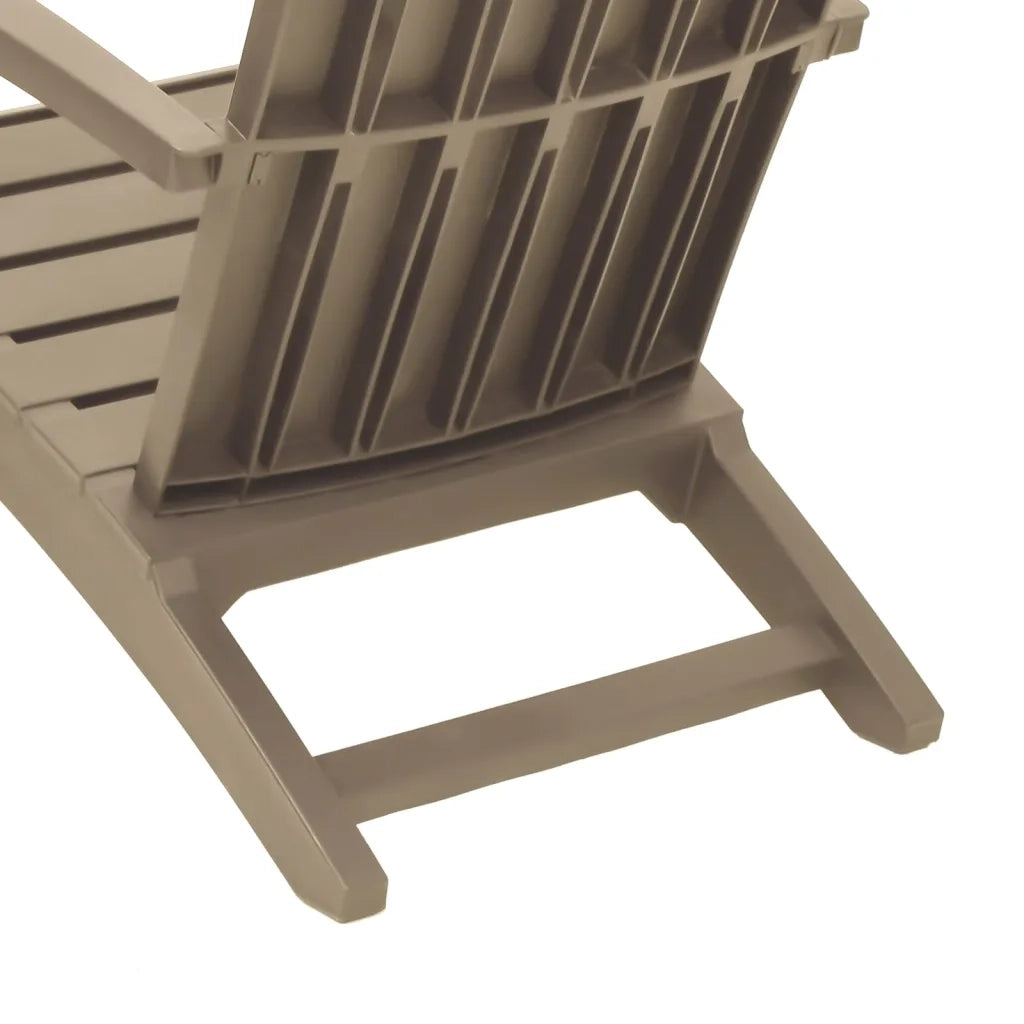 Sedia Adirondack da Giardino | Sedie da Esterno in Polipropilene Marrone Chiaro