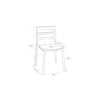 PAZZO DESIGN Sedia Luca set da 4 sedie giallo in Polipropilene