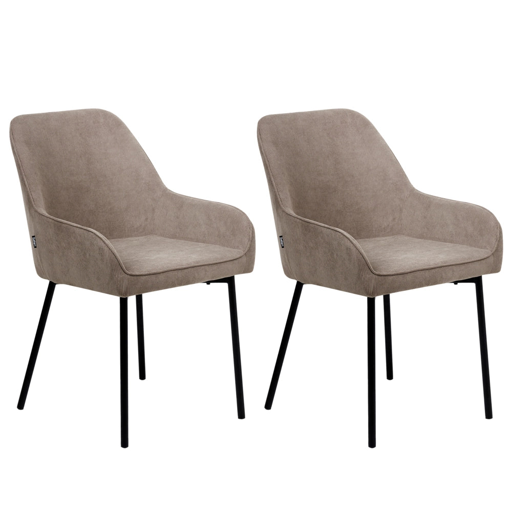Set di 2 Sedie da Pranzo con Rivestimento in corda beige gambe dorate glamour retrò