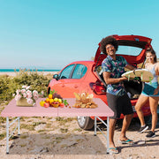 Tavolo-Xylo-125cm pieghevole rosa regolabile portatile 135kg