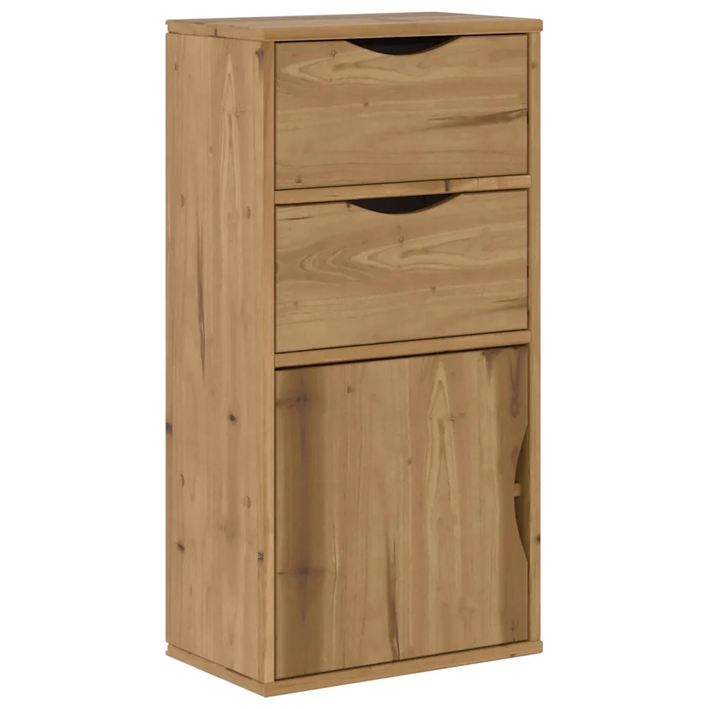 Mobile TV 5 pz-Mobile per TV-Credenza TV con Contenitore ODDA in Legno Massello di Pino 918034