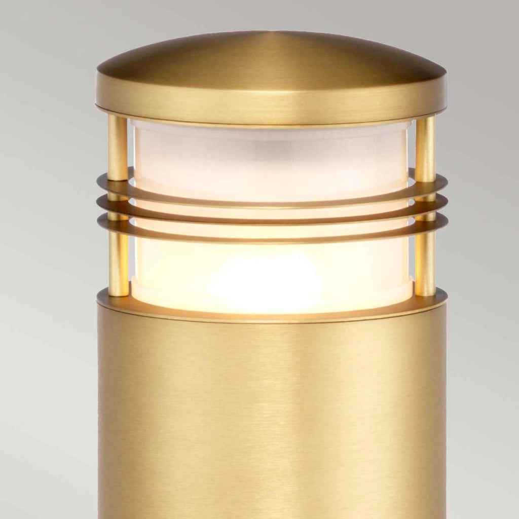 Paletto luce giardino ottone spazzolato E27 40W Elstead