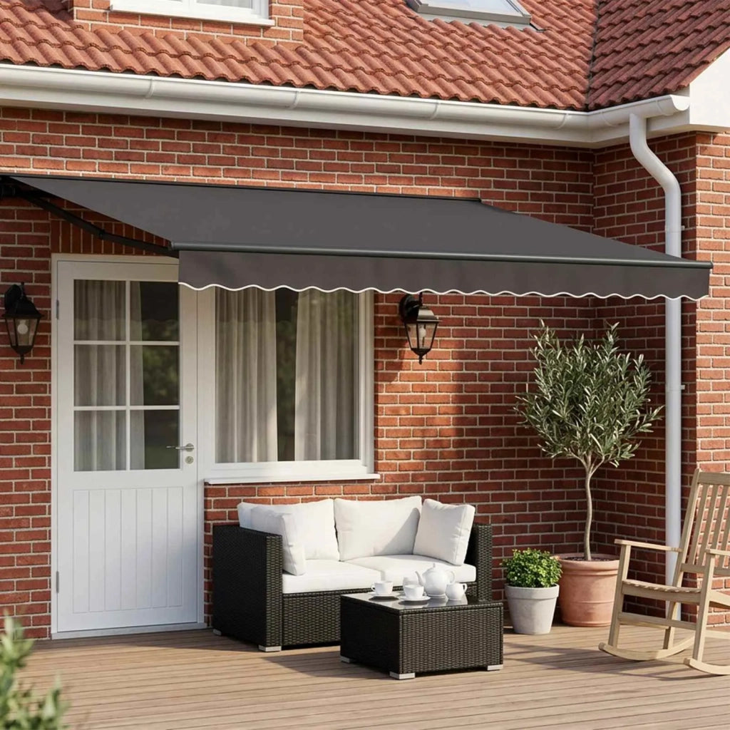Tenda retrattile manuale Antracite 4,5 × 3,5 m 3420461