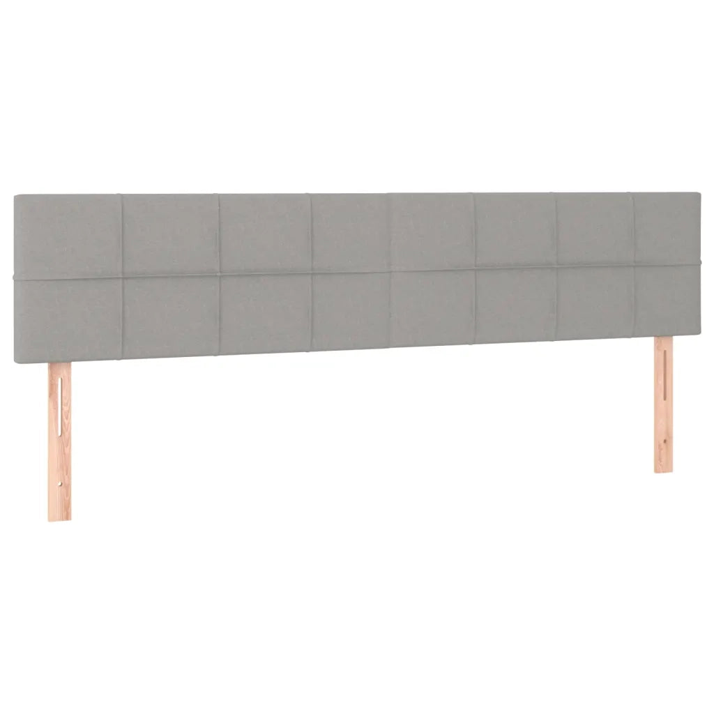 Giroletto a Molle con Materasso Grigio Chiaro 120x190cm Tessuto