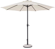 Ombrellone da Giardino Ø3 m Palo Ø46 mm in Alluminio Telo in Poliestere Ecrù