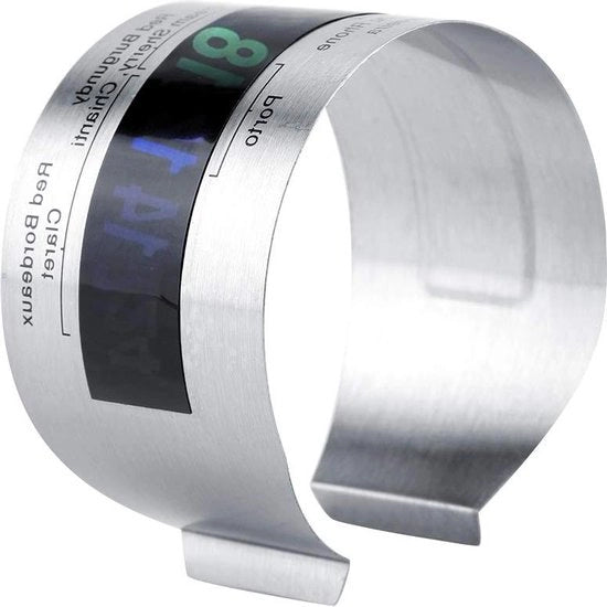 Termometro per vino in acciaio inossidabile - Bracciale sensore di temperatura - Bracciale sensore di temperatura per vino rosso - Per la homebrewing di birra vino champagne whisky - Contenuto di qualità in HTML