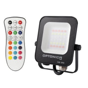 Proiettore led rgb light con telecomando potenza 10 watt colore nero ip65