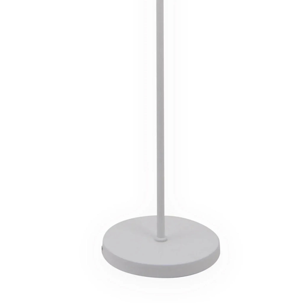 LÚZETE - LAMPADA DA TERRA ADARA ACCIAIO VERNICIATO BIANCO