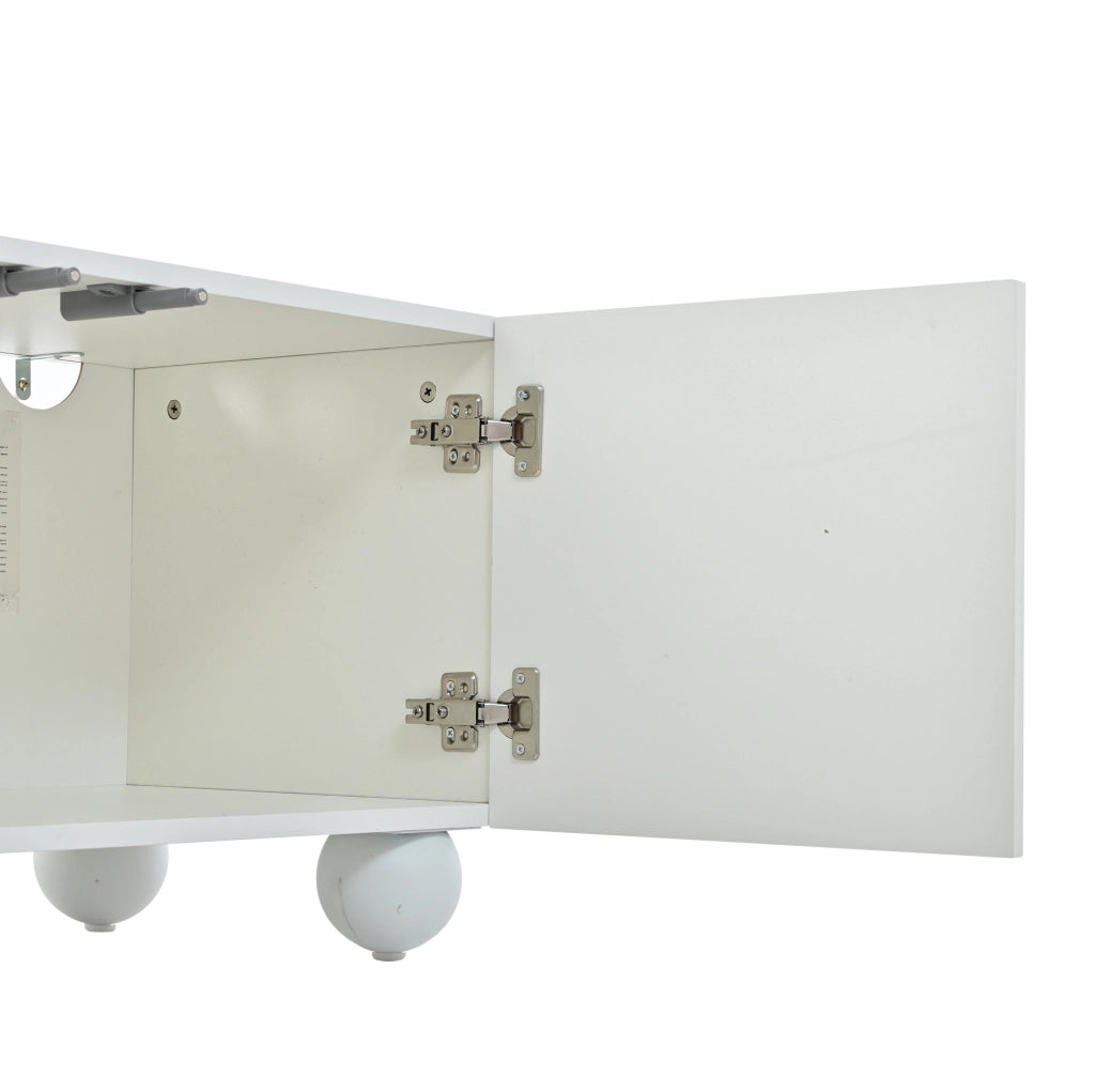 Mobile porta televisore bianco a 3 ante, 200 x 40 x 44 cm