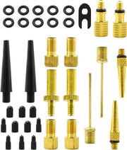Kit di Adattamento per Pompella per Bicicletta - 35 Pezzi per Bicicletta, Mountain Bike e Bicicletta da Corsa