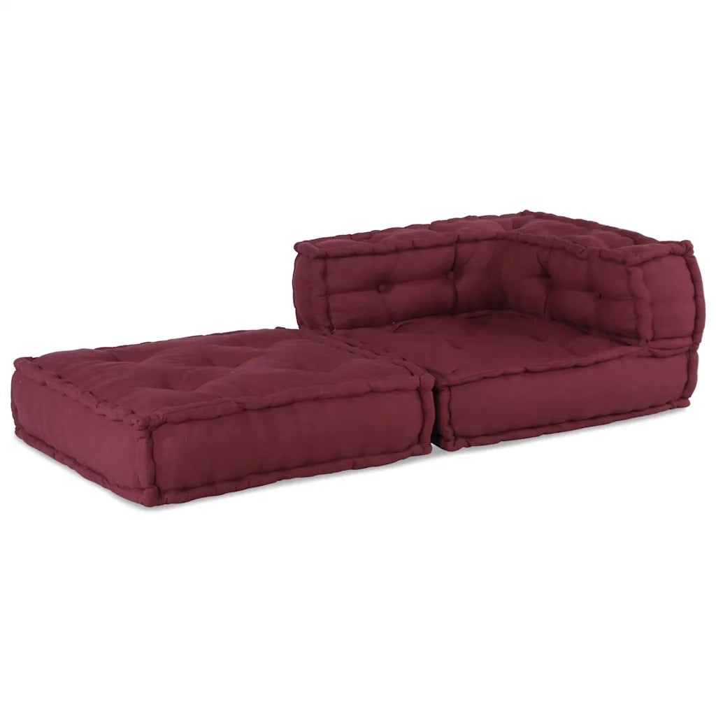 Pouf Modulare Marrone Rossiccio 70x70x54 in Tessuto