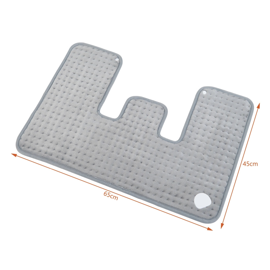 Cuscino Riscaldante Borrello Termoforo Elettrico per Spalle e Nuca 65 x 45 cm Grigio [en.casa]