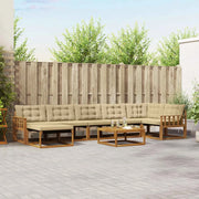 Set di divani da esterno con cuscino 22 pcs Naturale e Beige