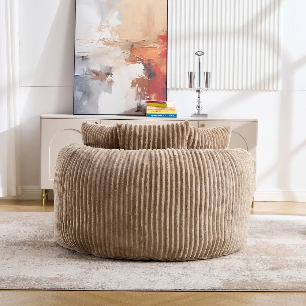 Divano letto ¨C Minimal ¨C tessuto imbottito con pouf