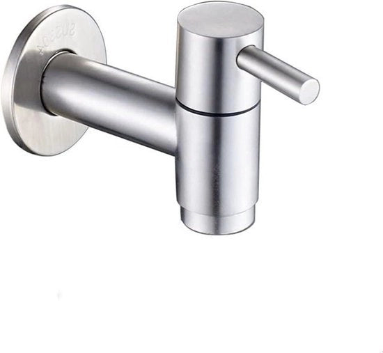 Wastafello per Bagno con Rubinetto per Acqua Fredda, Montaggio a Parete, Filtro per Acqua con Flessibile in G1/2
