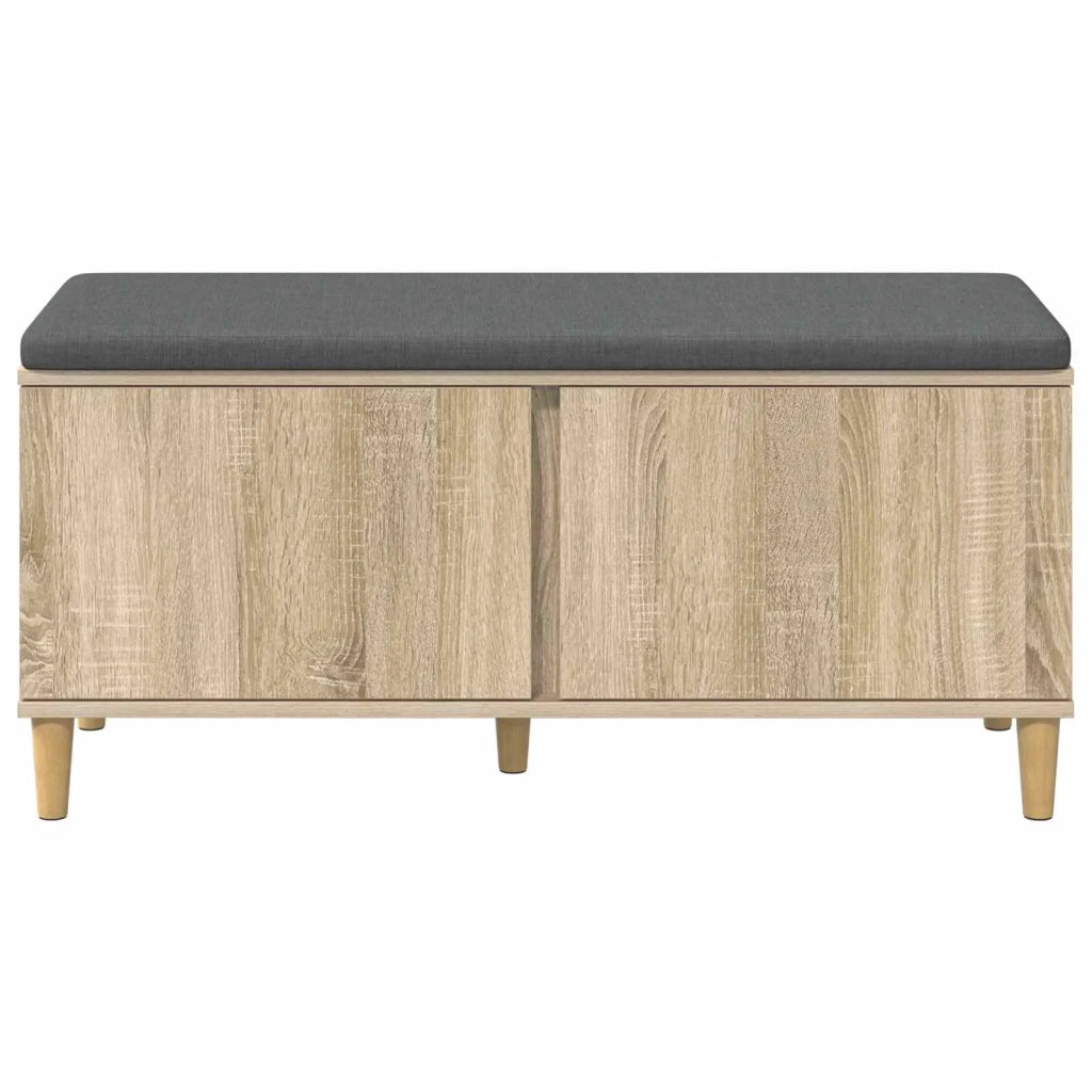 Panca per ingresso con cuscino Rovere Sonoma 100 x 38 x 46 cm
