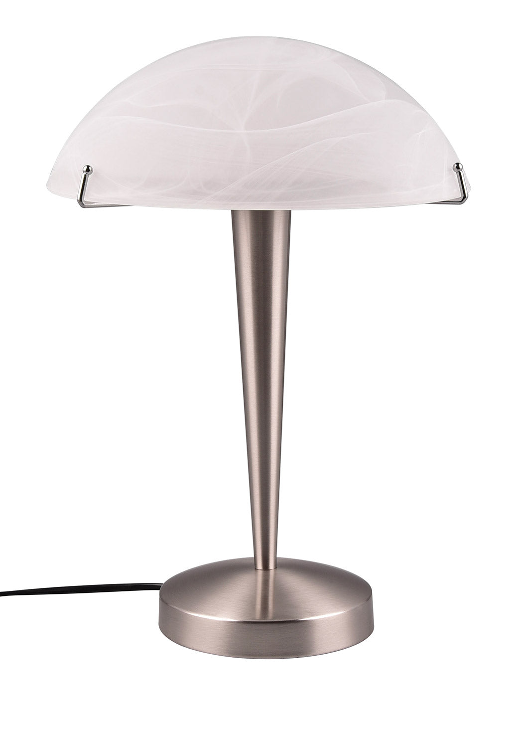 Lampada da Tavolo da Interno Attacco E14 in Metallo Nichel Satinato