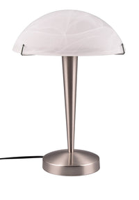 Lampada da Tavolo da Interno Attacco E14 in Metallo Nichel Satinato