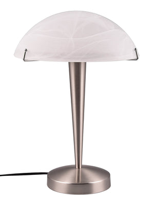 Lampada da Tavolo da Interno Attacco E14 in Metallo Nichel Satinato