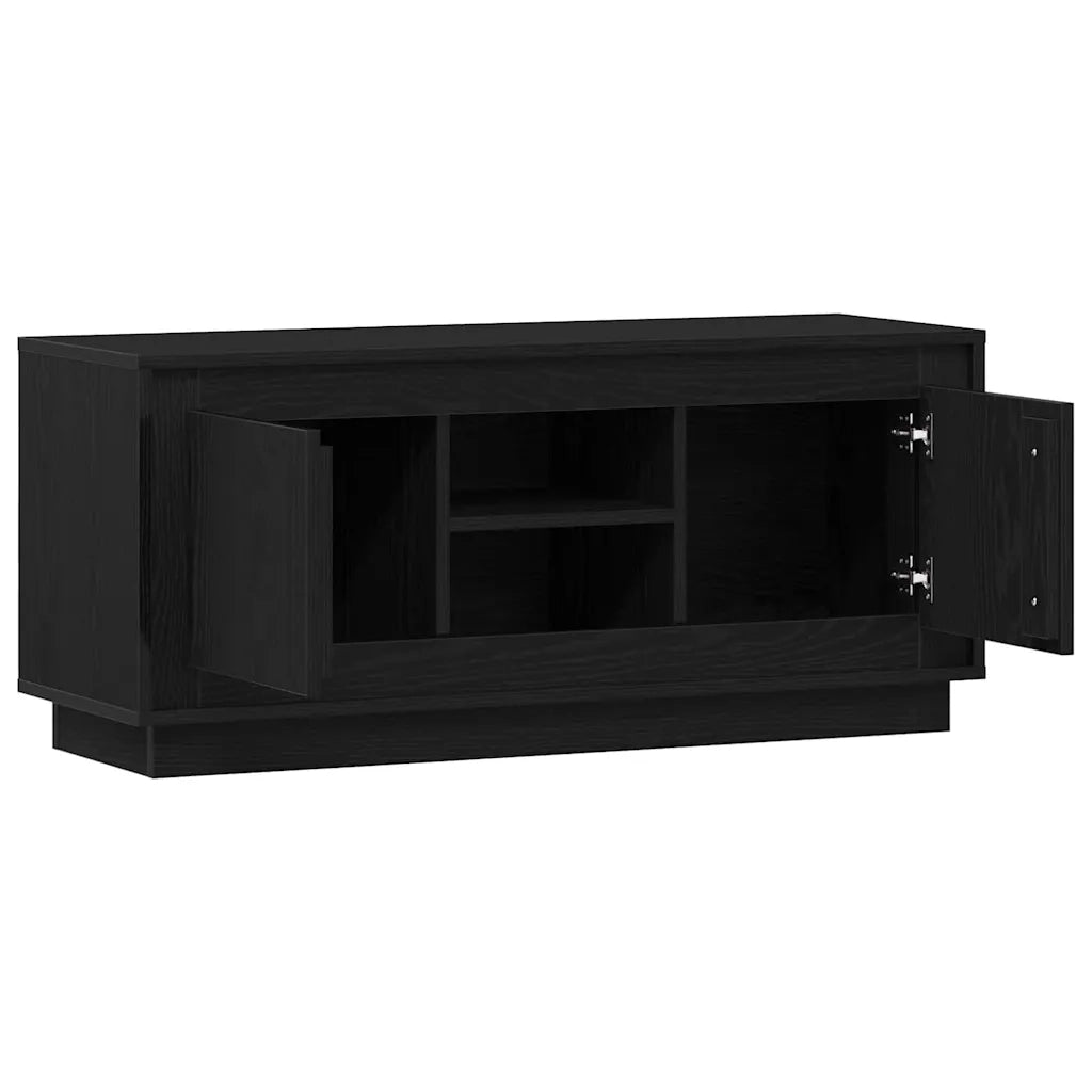 Mobile TV Rovere Nero 102 x 35 x 45 cm Legno multistrato 881315