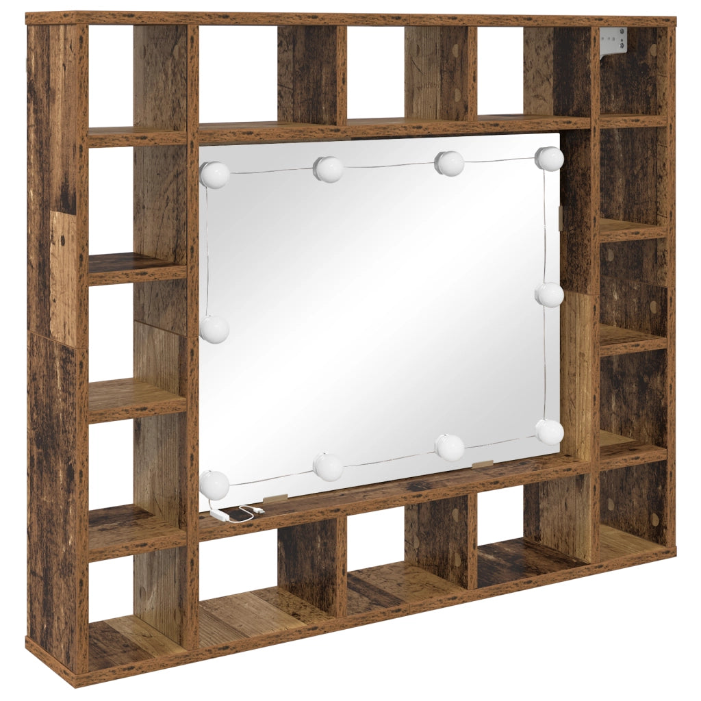 vidaXL Mobiletto per specchio Legno vecchio 91 x 15 x 76.5 cm