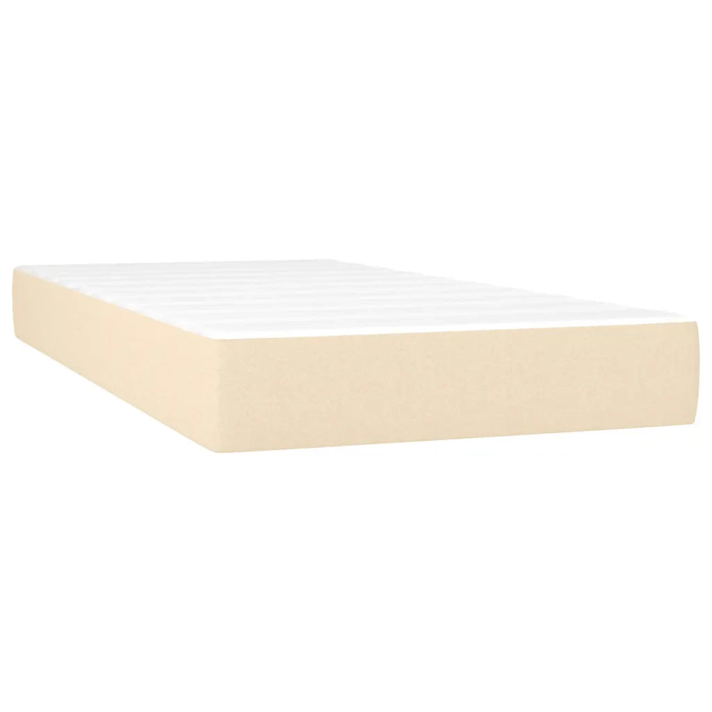 Giroletto a Molle con Materasso Crema 120x190 cm in Tessuto 3269963