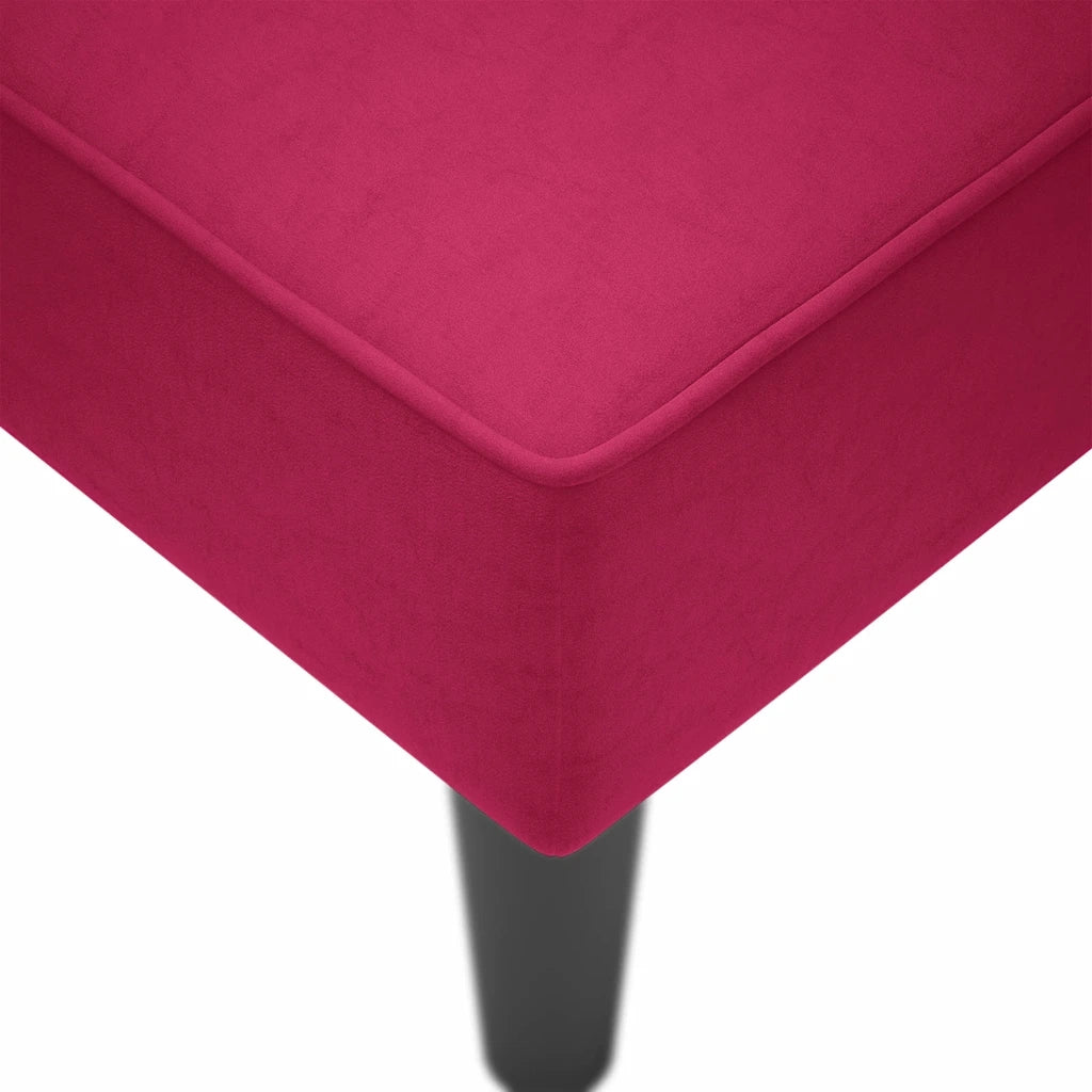 Sdraio con Bracciolo Destro in Velluto Rosso Vino CFW4521402
