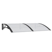 Tettoia per Porta Nera 150x100 cm Policarbonato CFW5136786