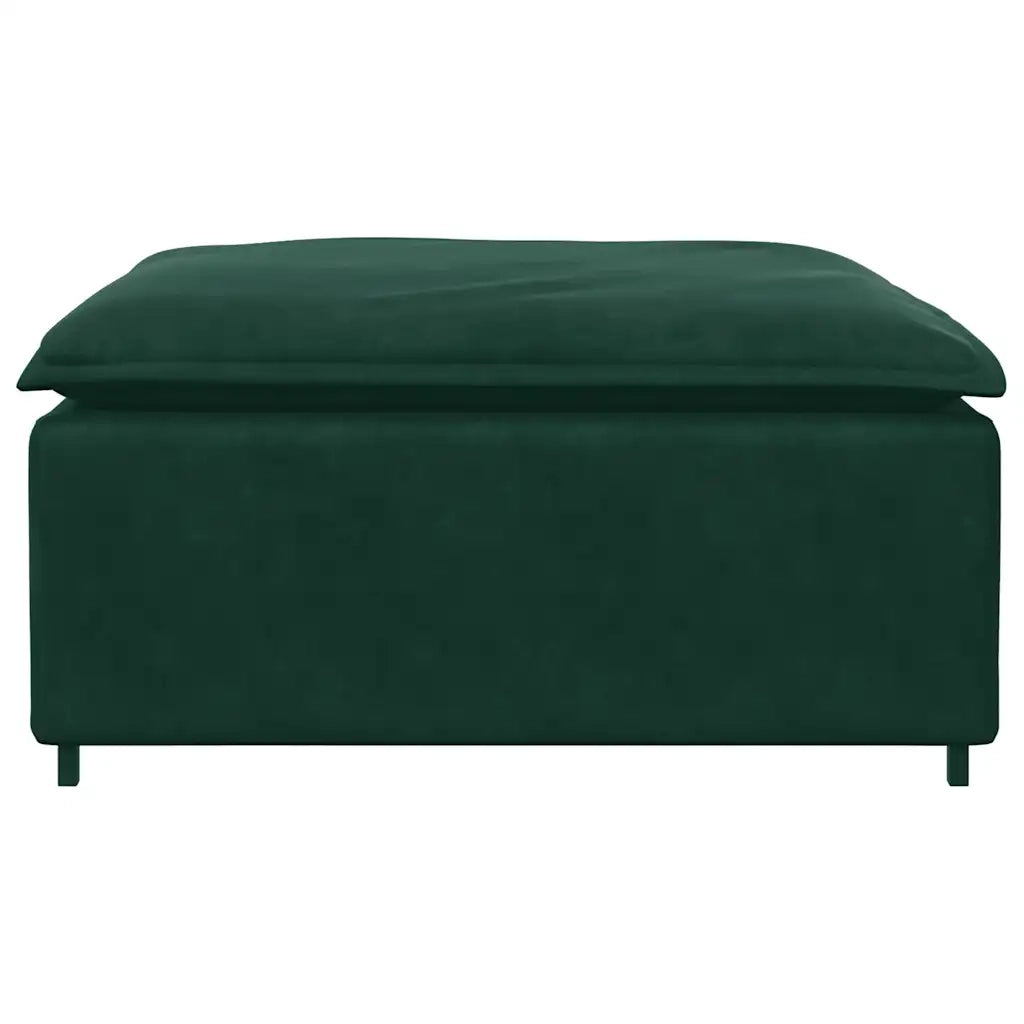 Divano da Giardino-Modulo Poggiapiedi Divano Modulare Verde Scuro 100x100x48 cm 161592