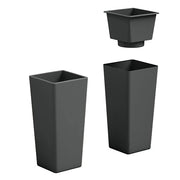 VASO FIORIERA QUADRATO ALTO 85 CM VARI COLORI cache-pot "CLOU" Veca Colore: Antracite