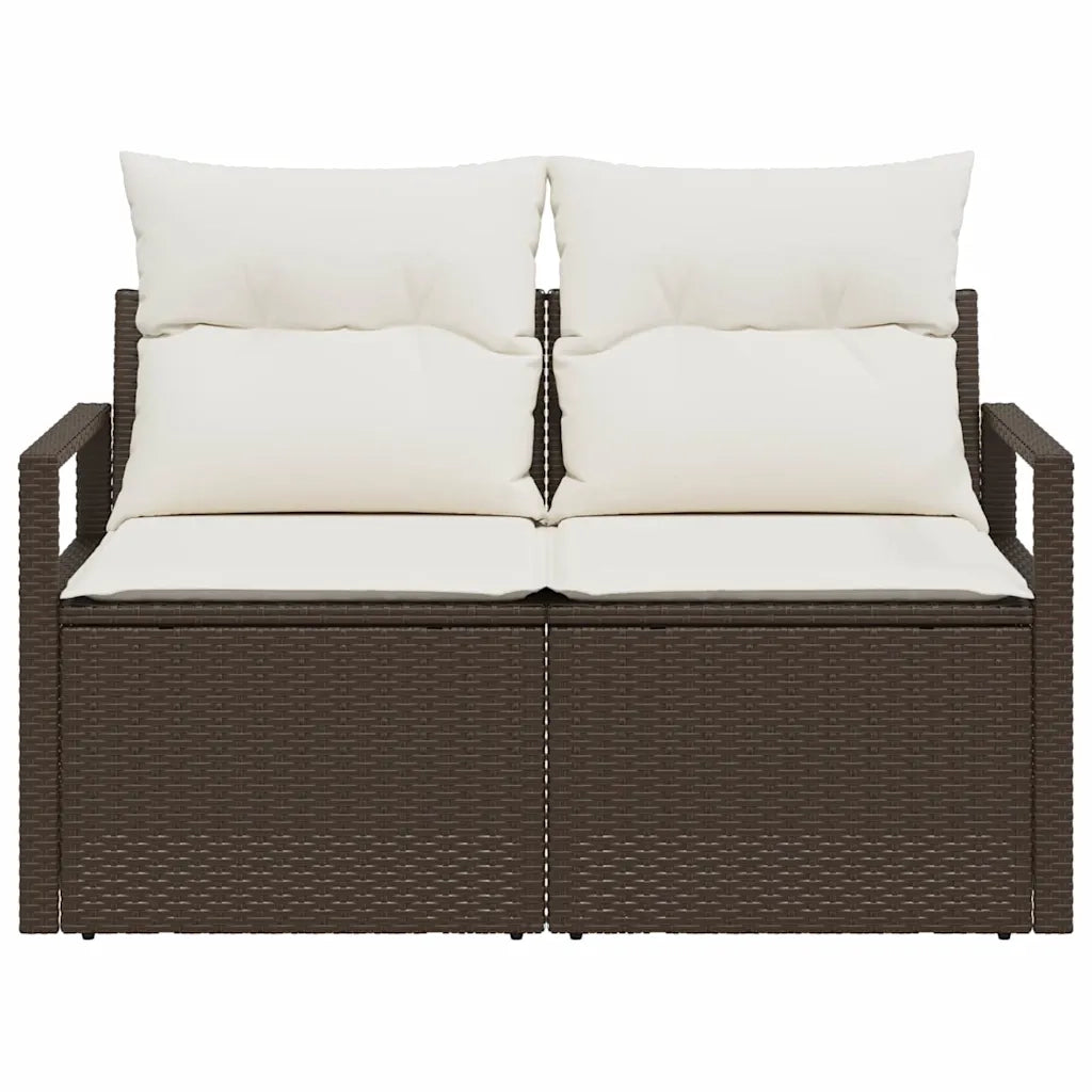 Divano da giardino con cuscino-Sofa da Giardino-Divano da esterno 120 x 62 x 69 cm. polyrattan 342066