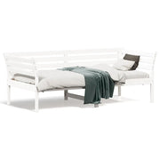 Letto singolo | Letto per adulti | Dormeuse senza Materasso Bianco 75x190 cm in Legno di Pino