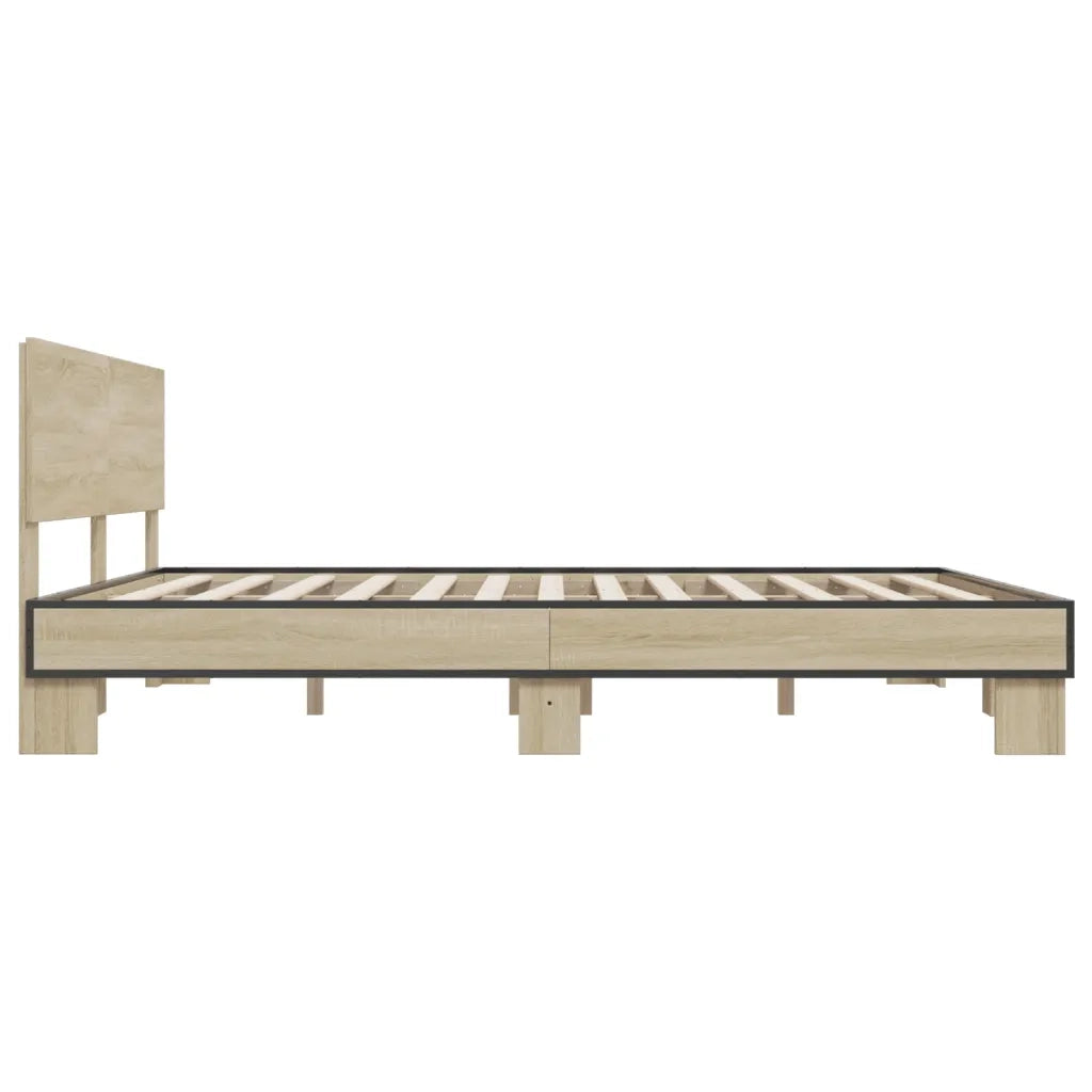 Giroletto Rovere Sonoma 200x200 cm Legno Multistrato e Metallo 3280173