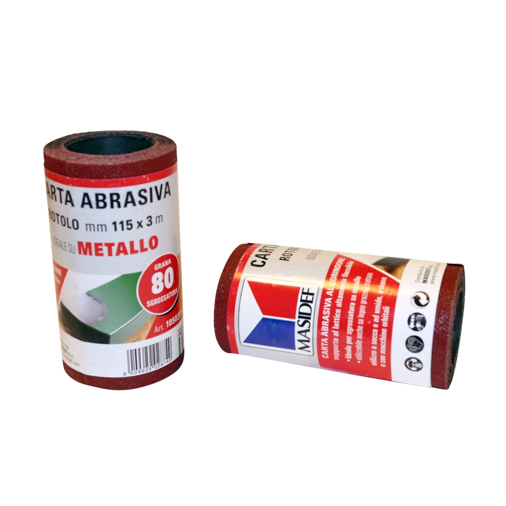 Rotolo carta abrasiva per metallo grana 120