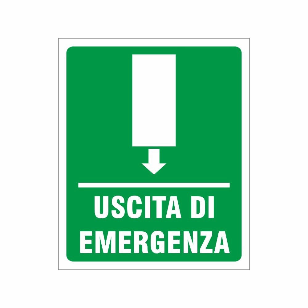 Trade Shop - Cartello Uscita Di Emergenza Segnaletica Direzionale Sicurezza Avvertimento -