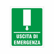 Trade Shop - Cartello Uscita Di Emergenza Segnaletica Direzionale Sicurezza Avvertimento -