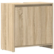 Elegante mobiletto da bagno con 1 scomparto 60 x 33 x 61 cm realizzato in legno composito di rovere Sonoma 02_0047731