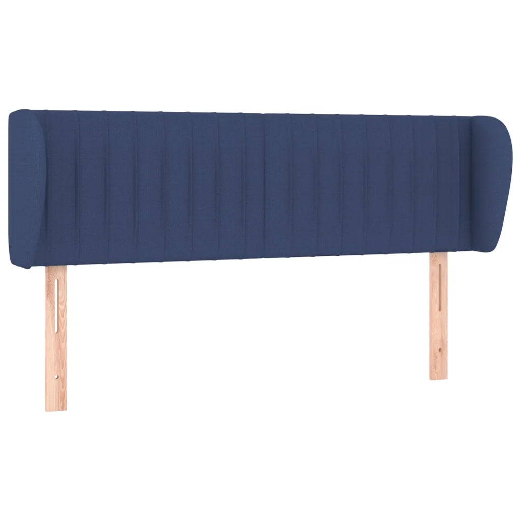 Testiera | Testata ad Orecchio Blu 147x23x78/88cm in Tessuto