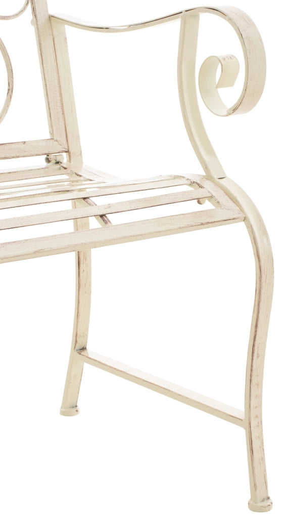 Set di 2 sedie da giardino Punjab con braccioli crema antica