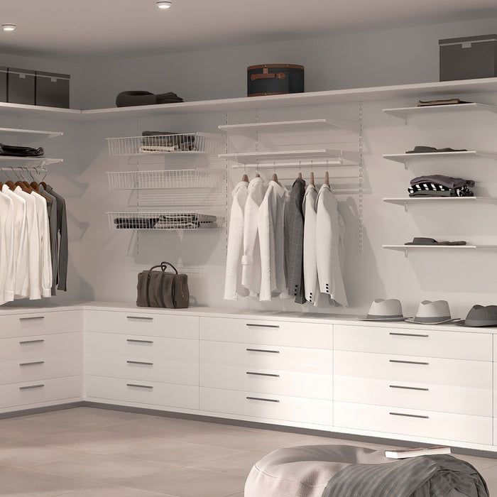 Kit per Fissaggio Mensole 230 mm in Acciaio Emuca Bianco