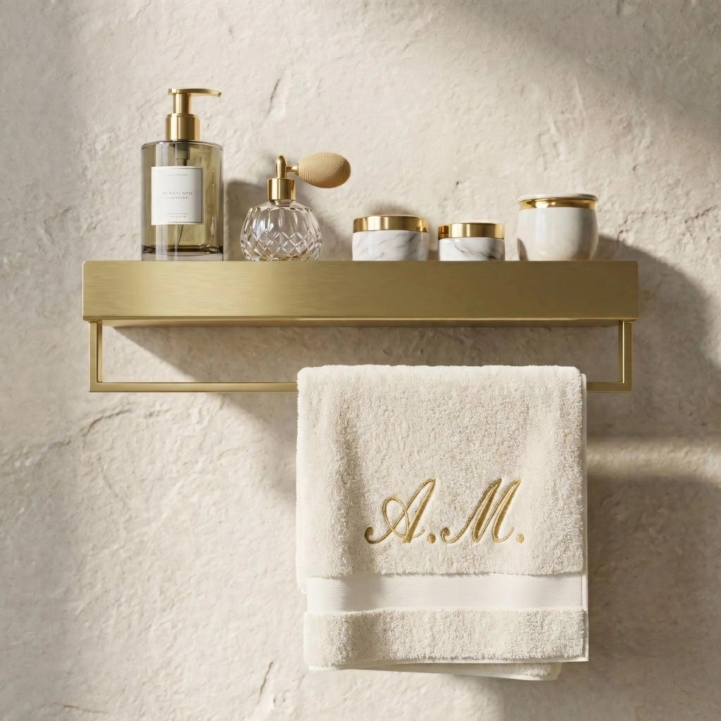 Mensola Da Bagno Sf01 60cm Gold Brush