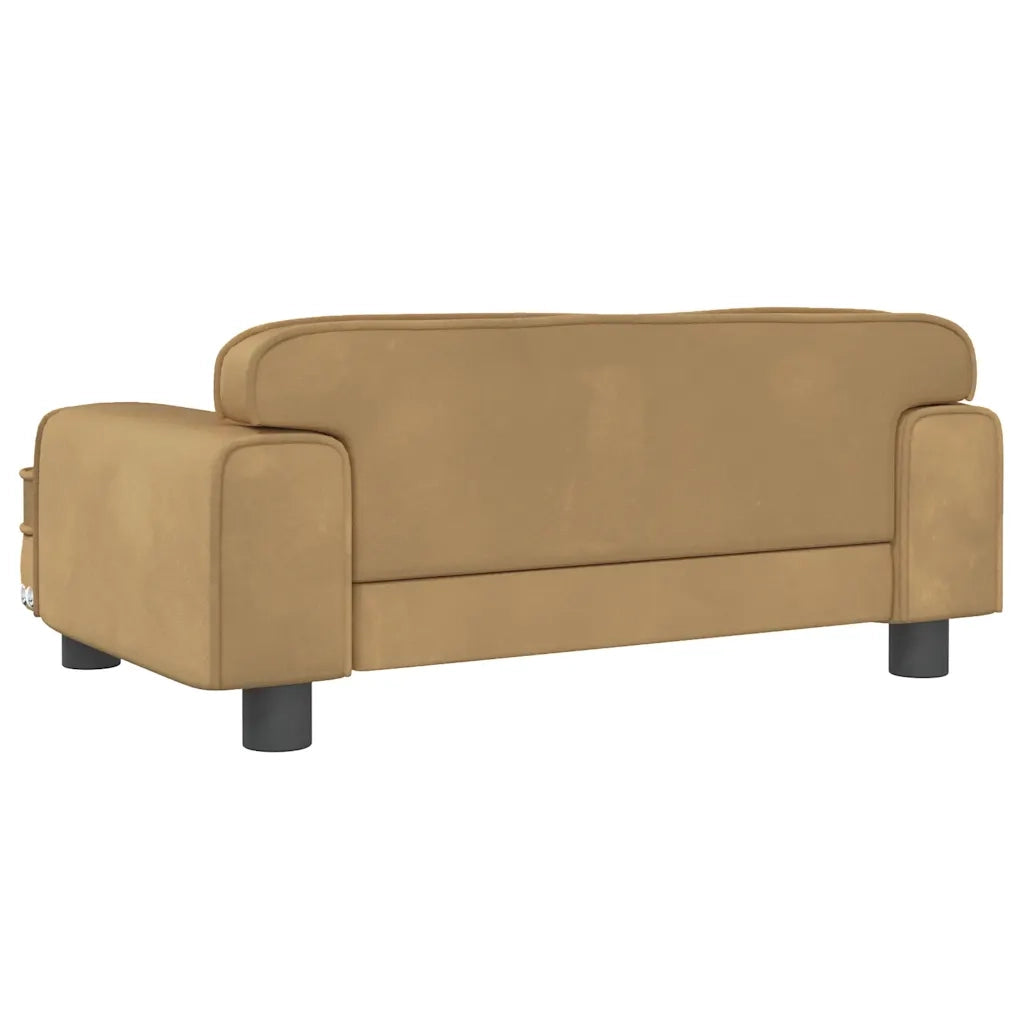Lettino per Cani Marrone 70x45x30 cm in Velluto CFW8166605