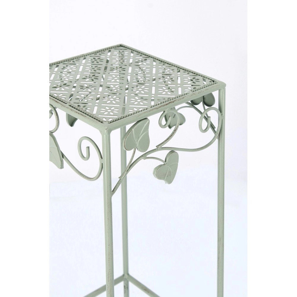 Set 2 Porta Fiori in Metallo Verde Rustico da Interno - GIANNA