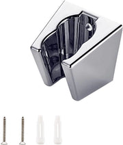 Supporto per doccia, Manubrio per doccia in argento, Supporto per doccia con viti, Due clip per chiave, Compatibile con la maggior parte delle docce